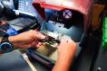 cutting a copy of an automotive key cutting a copy of an automotive key